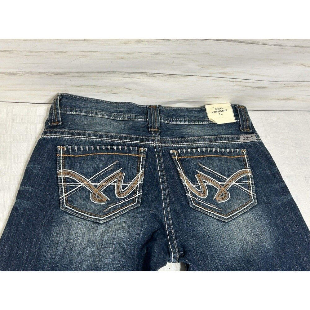 NEW! Cruel Girl ABBY Relaxed Womens 5 Long Wide Leg Flare Bootcut Jean 30 x 34.5
